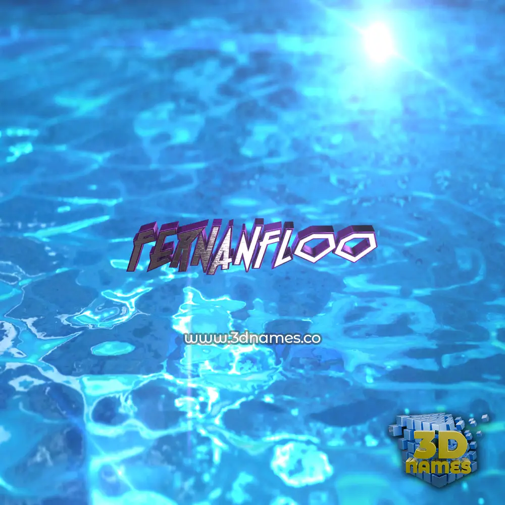 fernanfloo in Water 2015 style - 3D name wallpaper