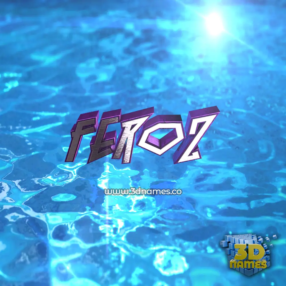 feroz in Water 2015 style - 3D name wallpaper