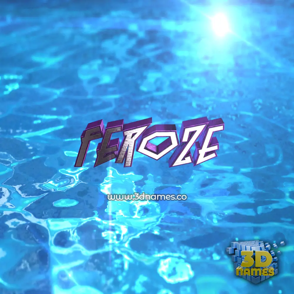 feroze in Water 2015 style - 3D name wallpaper