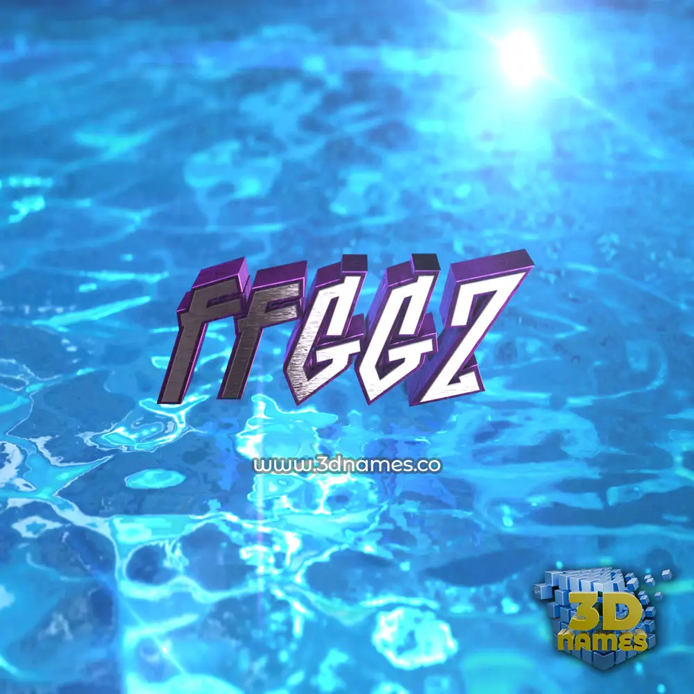 ffggz in Water 2015 style - 3D name wallpaper