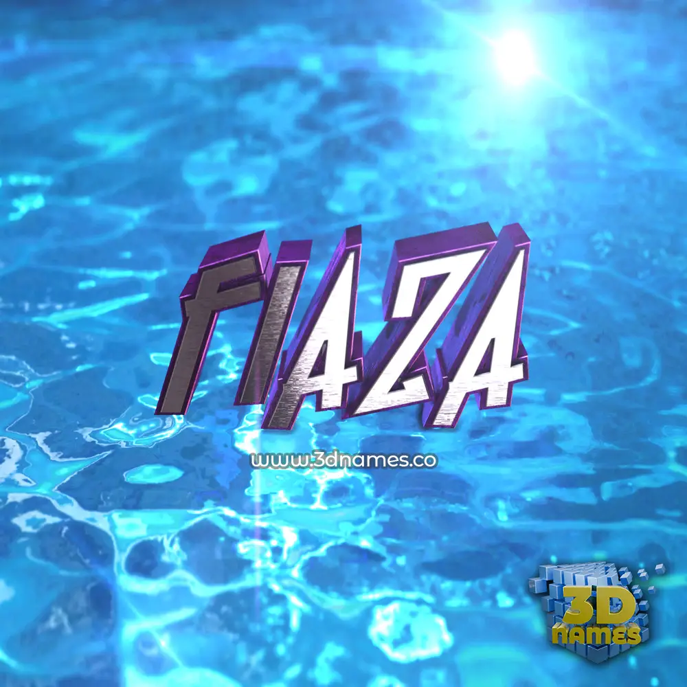 fiaza in Water 2015 style - 3D name wallpaper