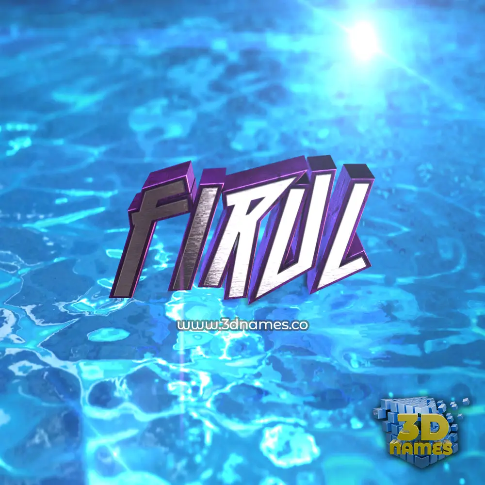 firul in Water 2015 style - 3D name wallpaper