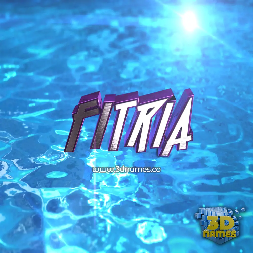 fitria in Water 2015 style - 3D name wallpaper