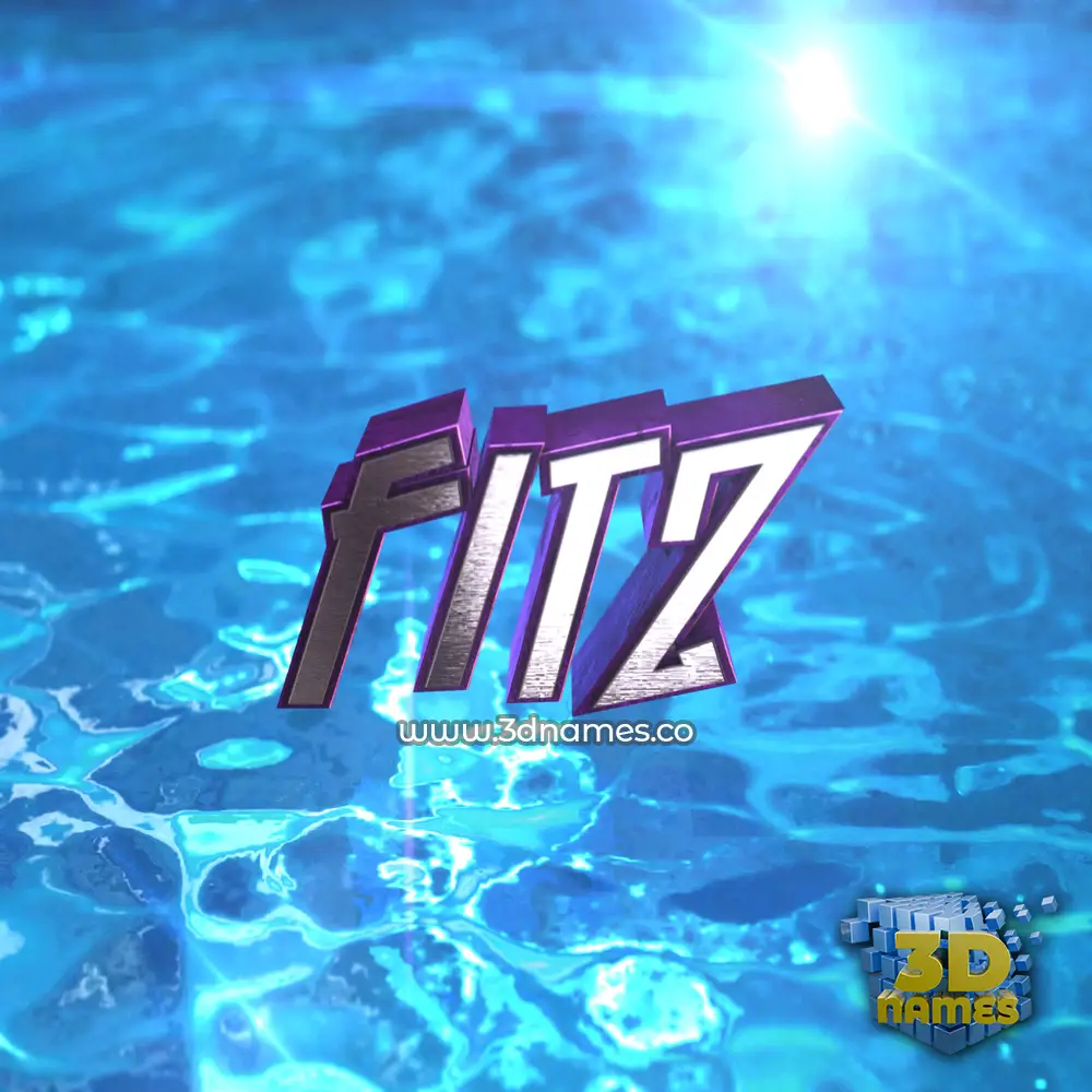 fitz in Water 2015 style - 3D name wallpaper
