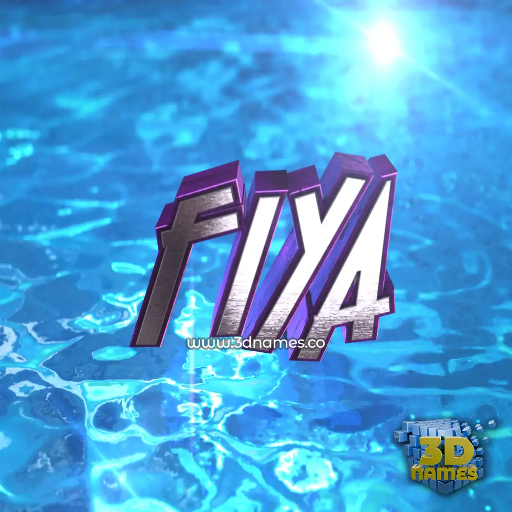 fiya in Water 2015 style - 3D name wallpaper