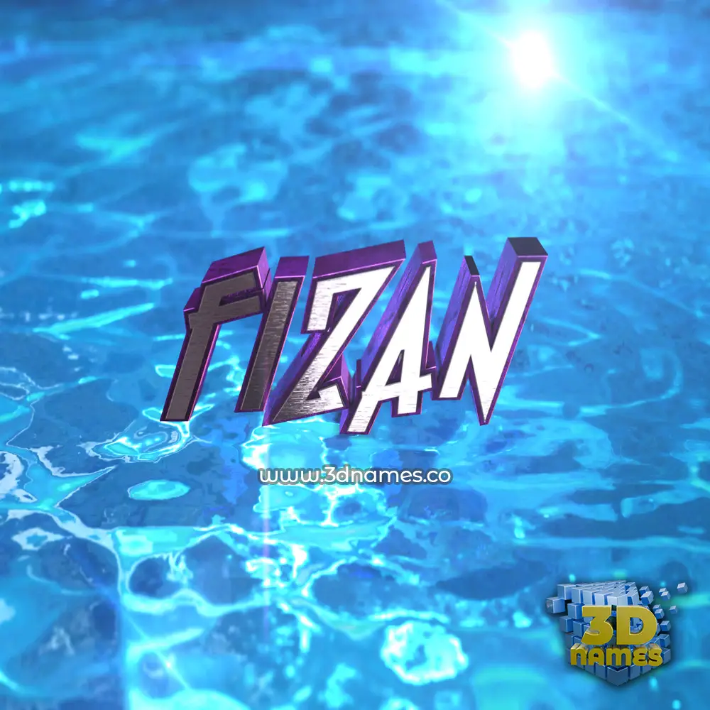 fizan in Water 2015 style - 3D name wallpaper