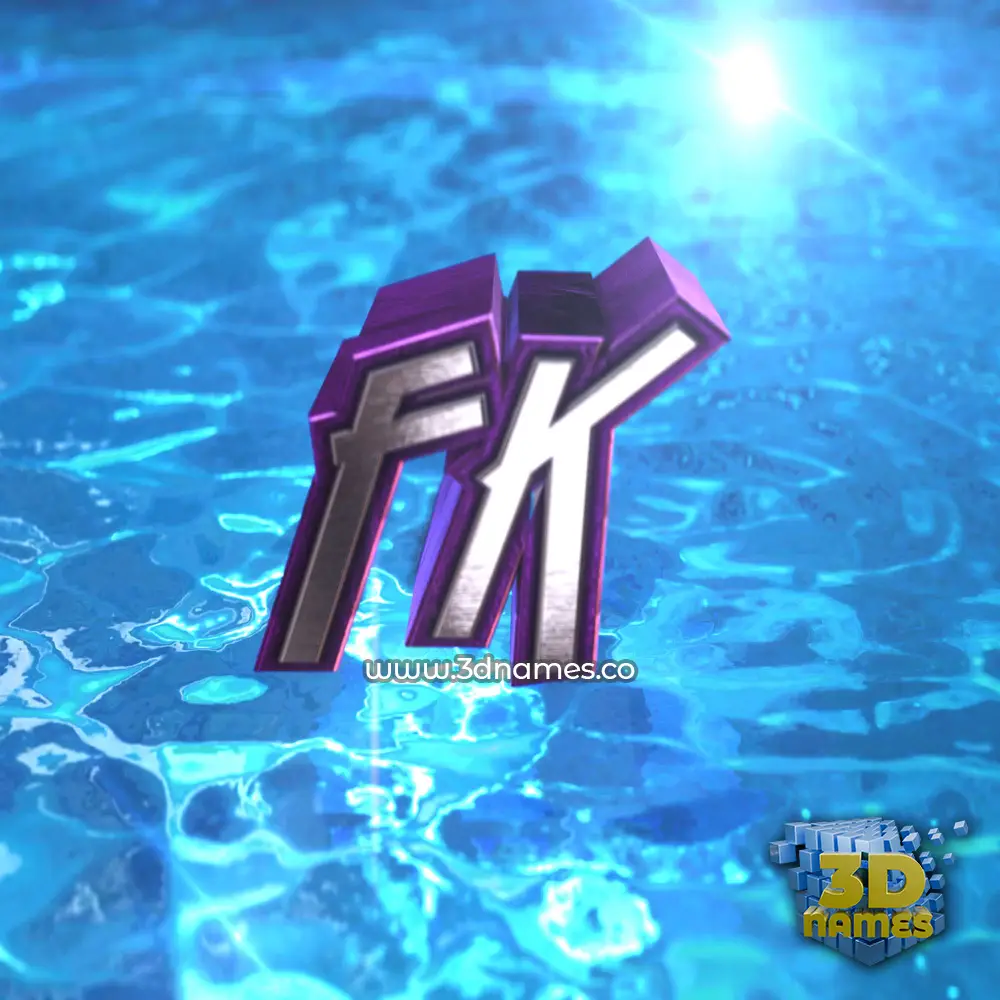 fk in Water 2015 style - 3D name wallpaper