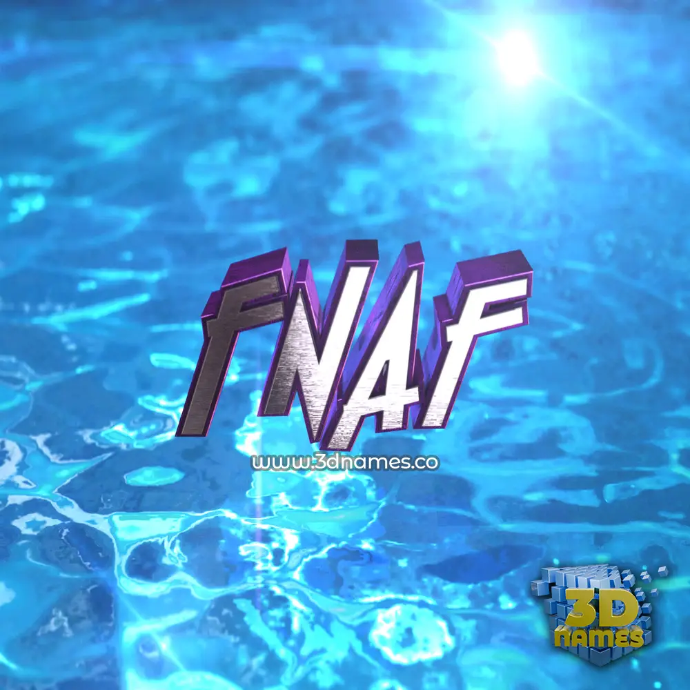 fnaf in Water 2015 style - 3D name wallpaper