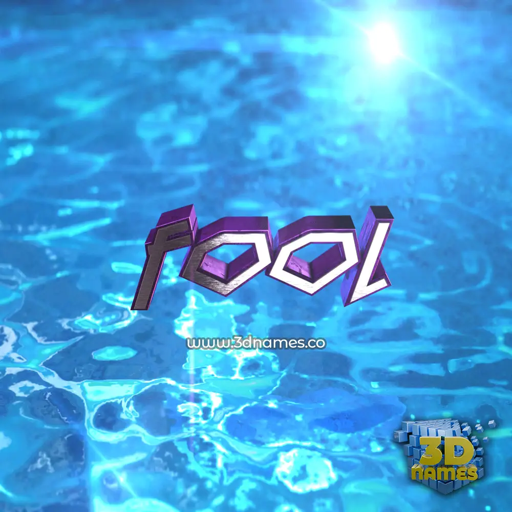 fool in Water 2015 style - 3D name wallpaper