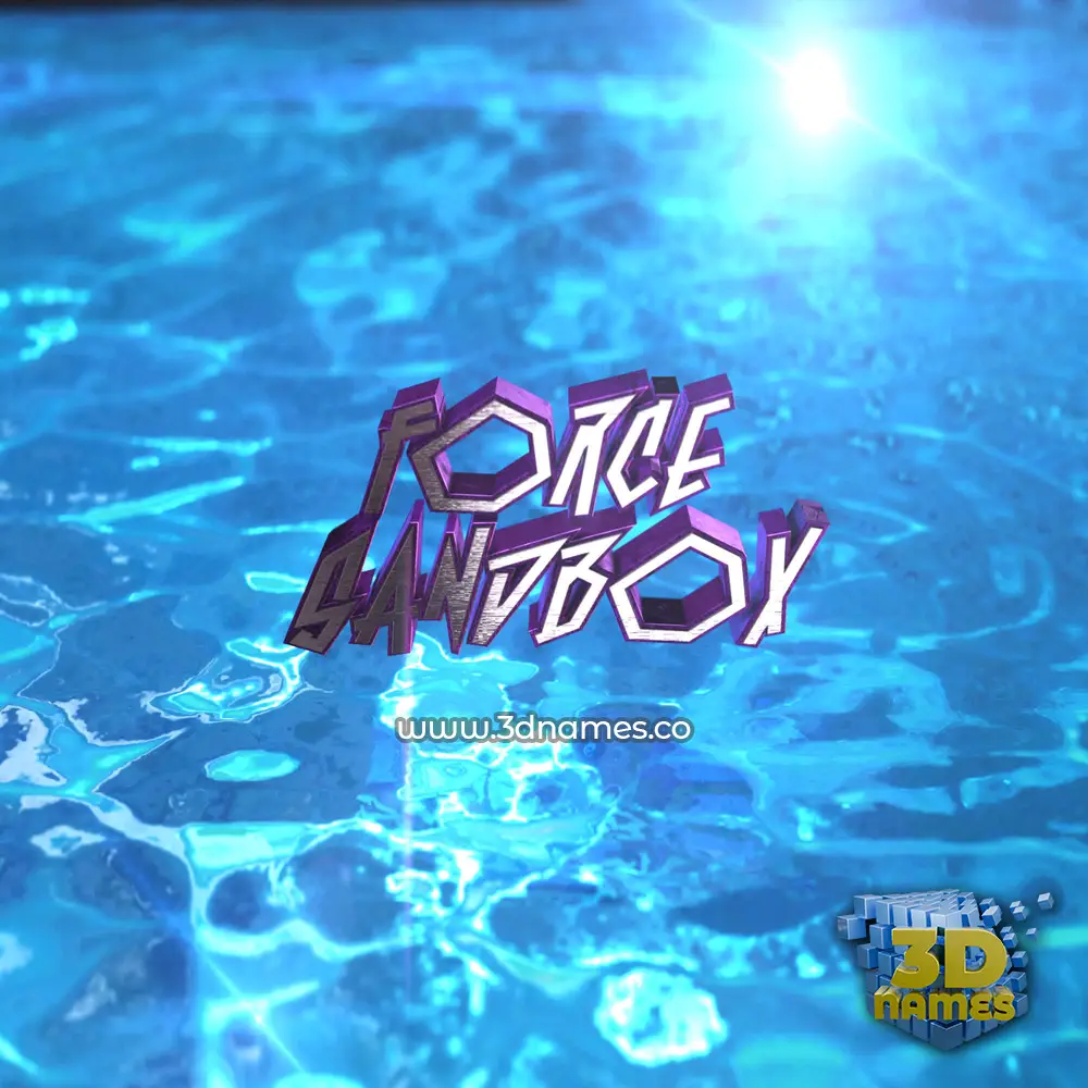 force sandbox in Water 2015 style - 3D name wallpaper