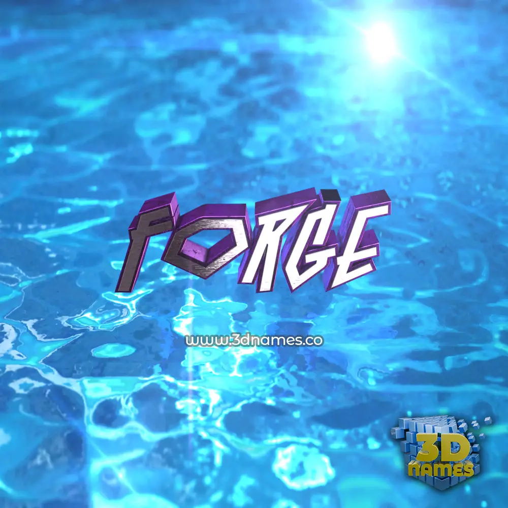 forge in Water 2015 style - 3D name wallpaper