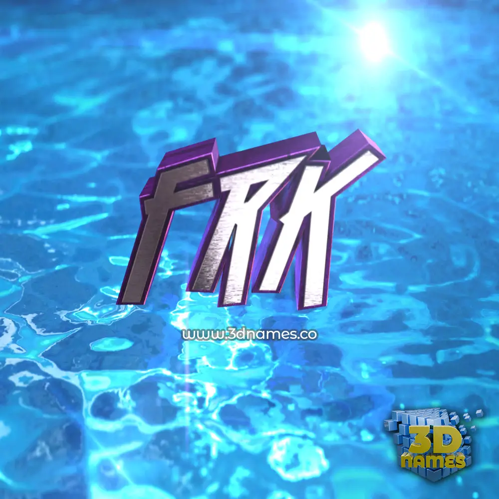 frk in Water 2015 style - 3D name wallpaper