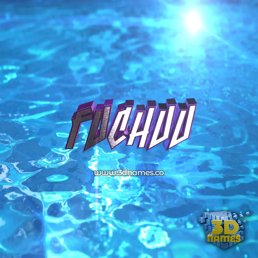 fuchuu in Water 2015 style - 3D name wallpaper