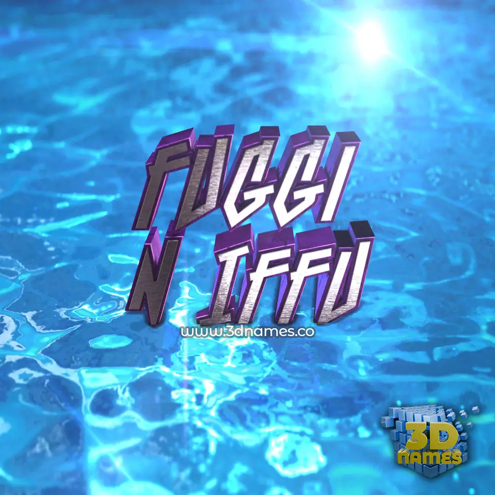 fuggi n iffu in Water 2015 style - 3D name wallpaper