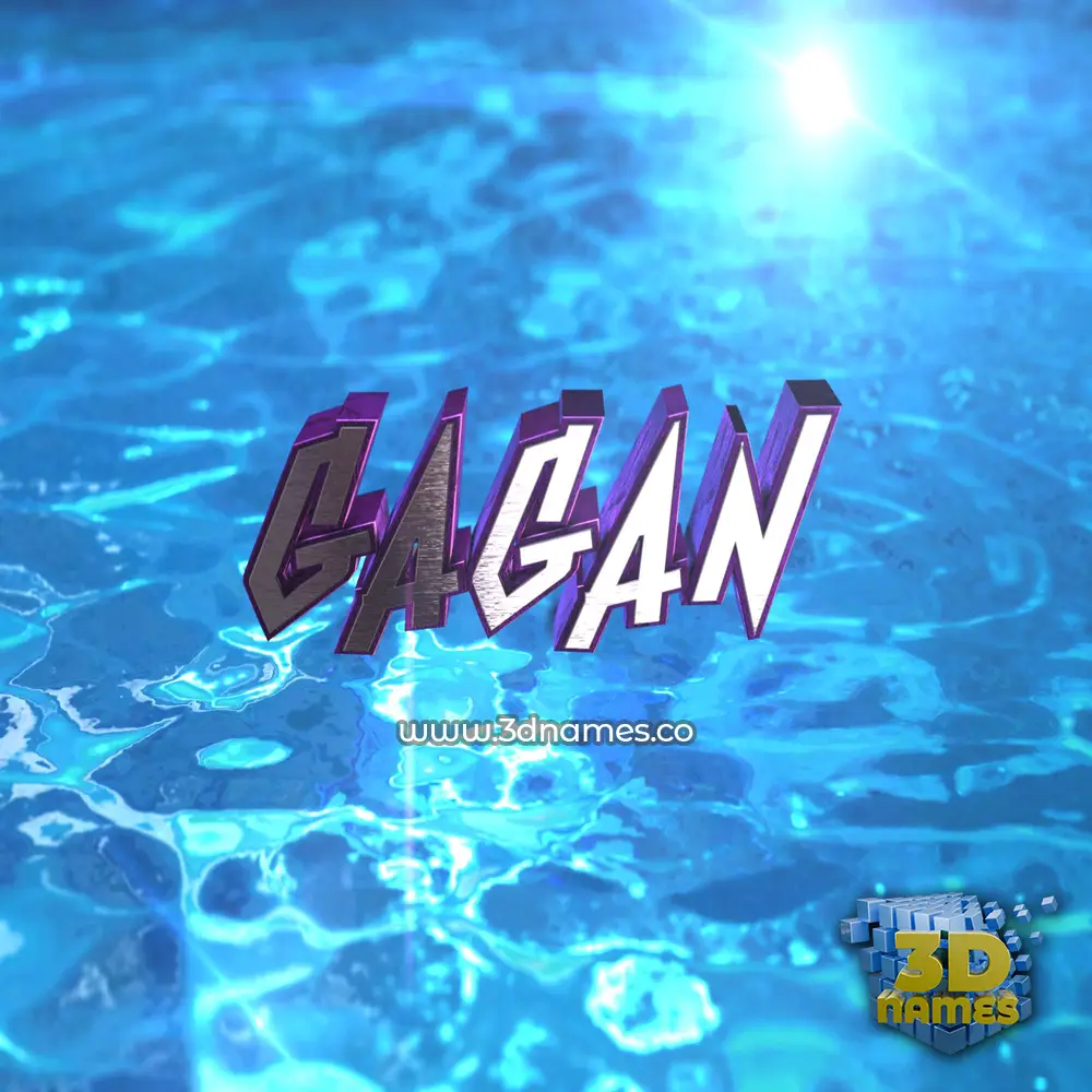 gagan in Water 2015 style - 3D name wallpaper