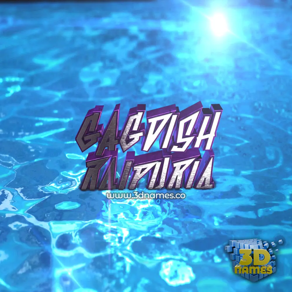 gagdish raipuria in Water 2015 style - 3D name wallpaper