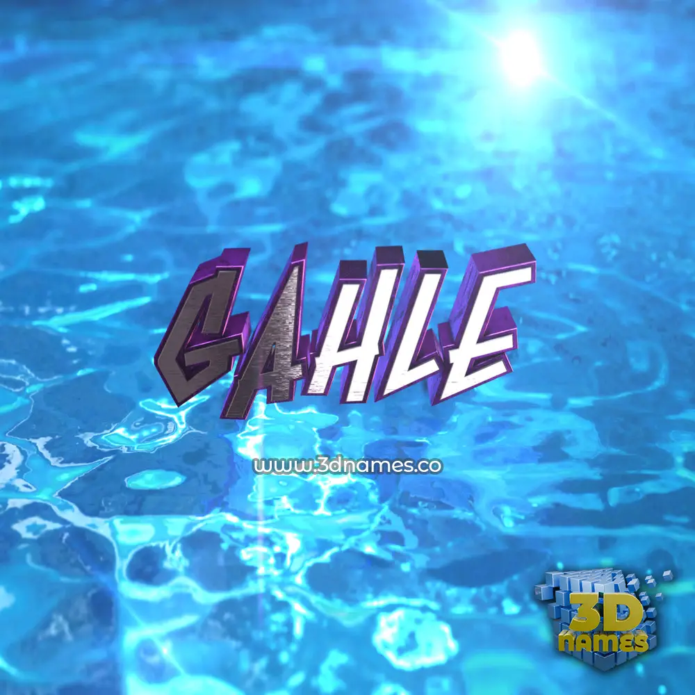 gahle in Water 2015 style - 3D name wallpaper