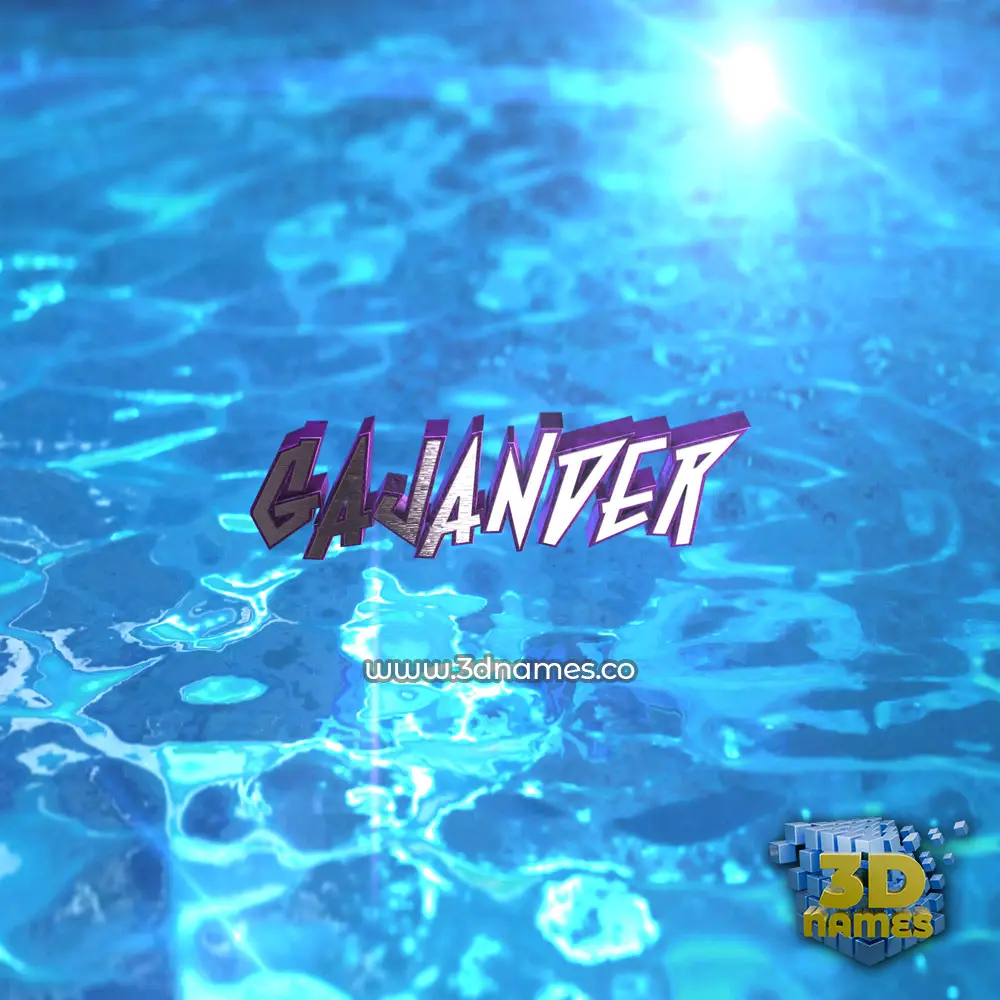 gajander in Water 2015 style - 3D name wallpaper