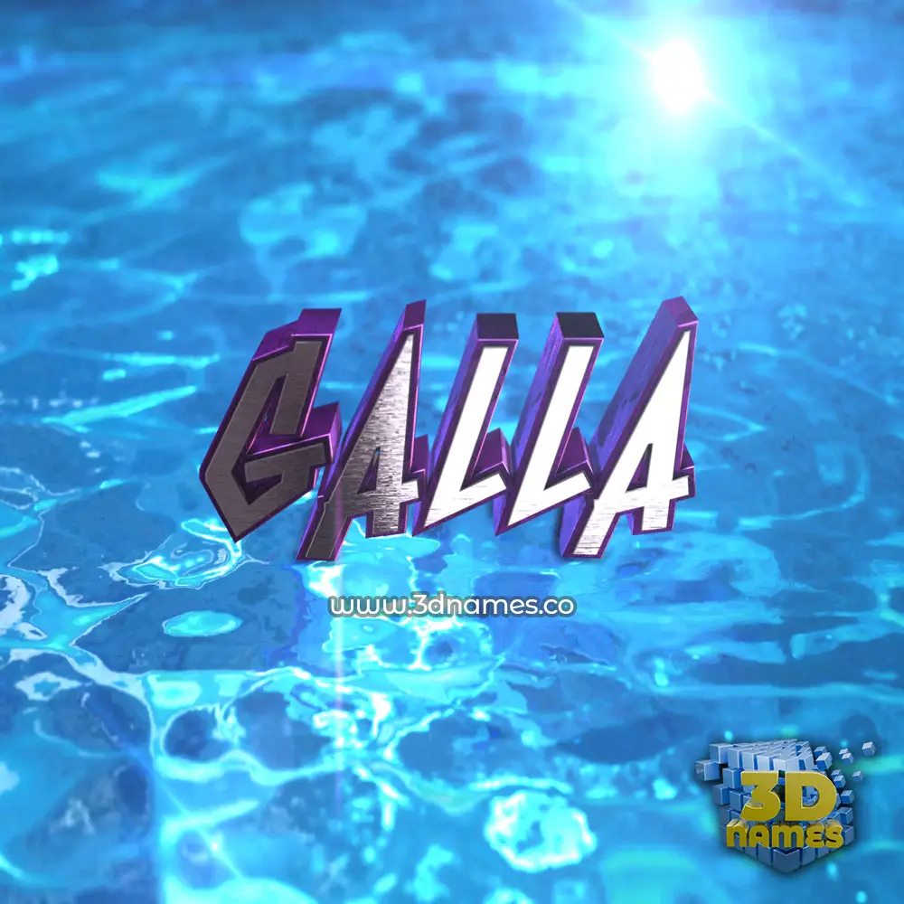 galla in Water 2015 style - 3D name wallpaper