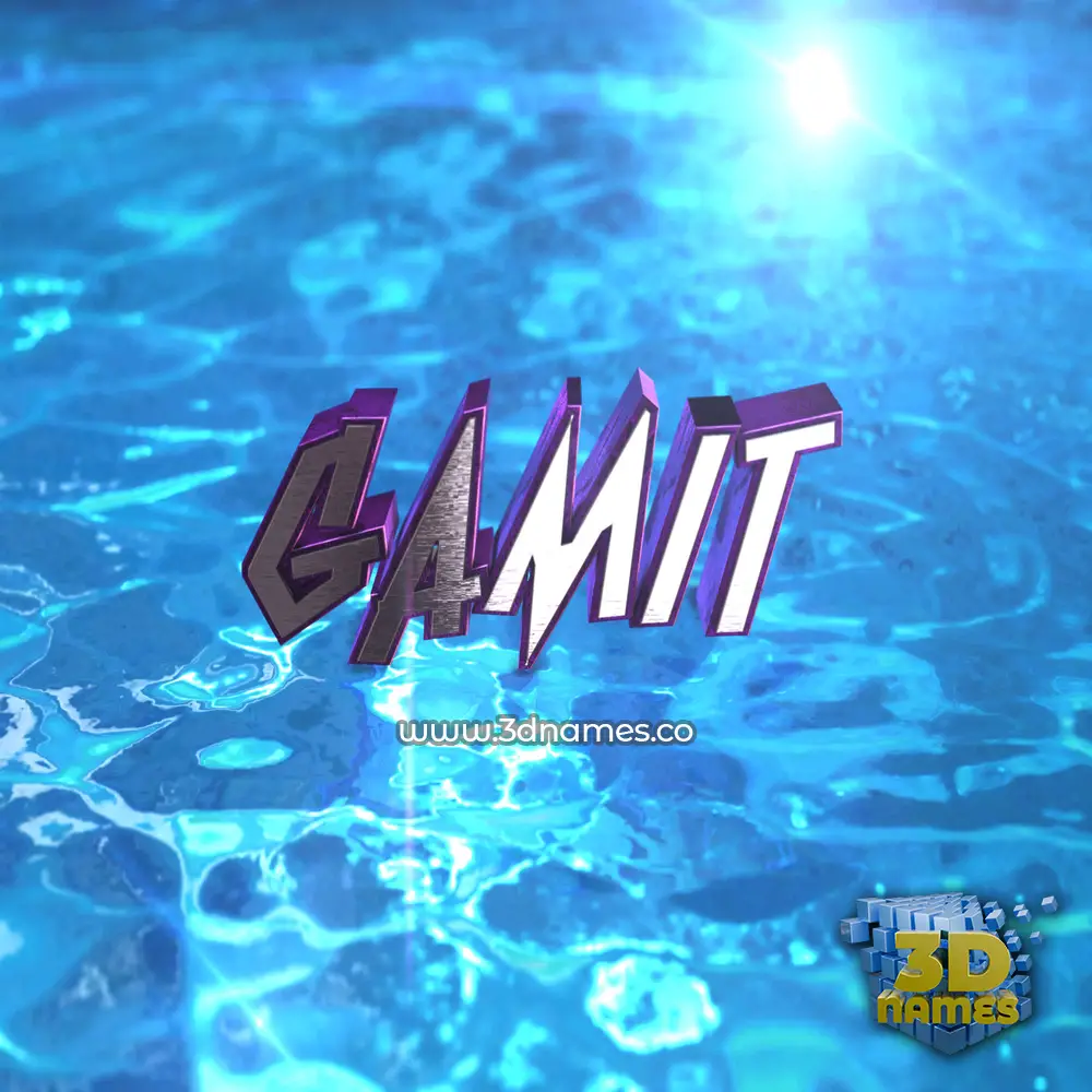 gamit in Water 2015 style - 3D name wallpaper