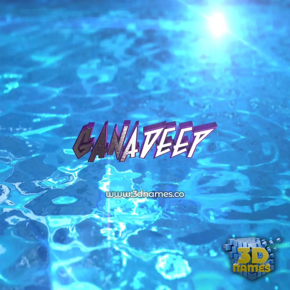 ganadeep in Water 2015 style - 3D name wallpaper