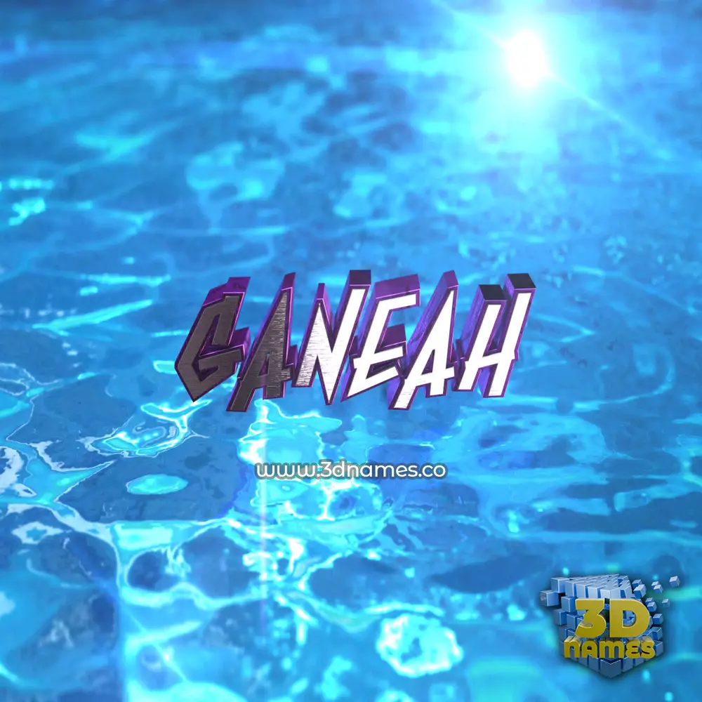 ganeah in Water 2015 style - 3D name wallpaper