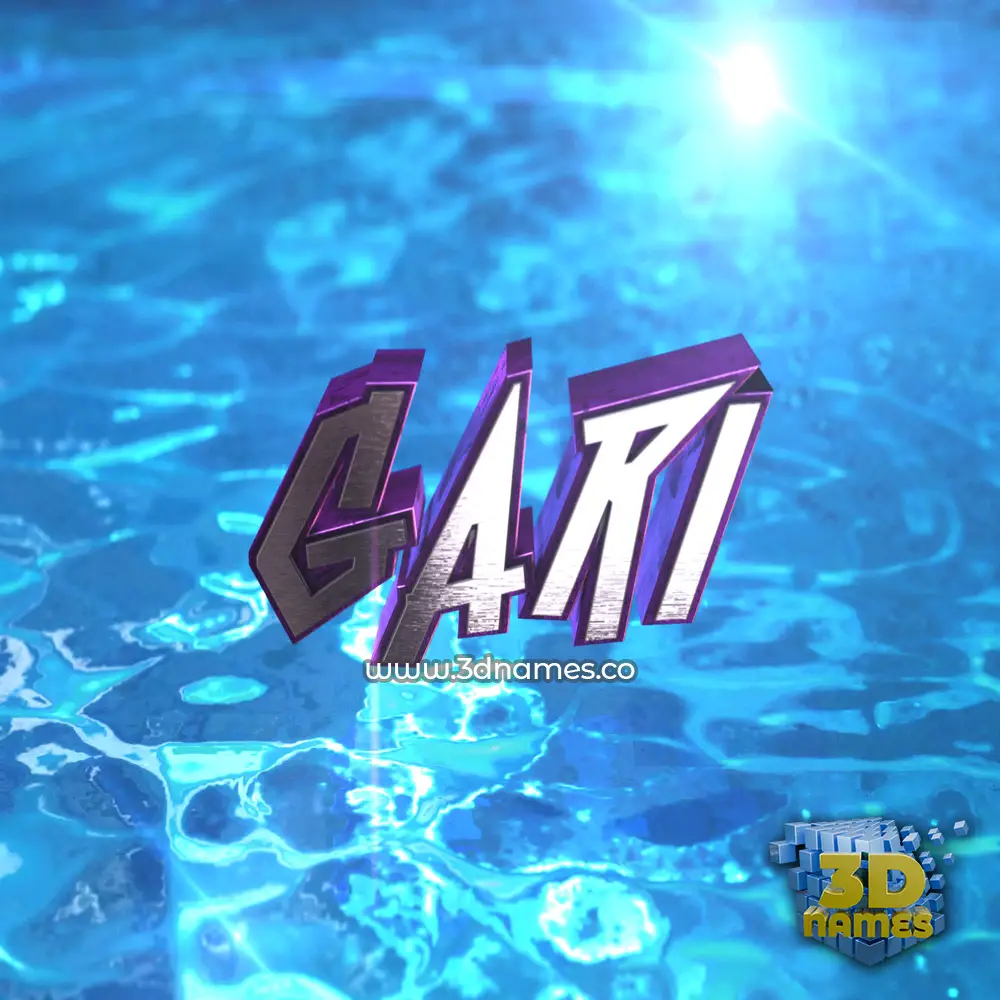 gari in Water 2015 style - 3D name wallpaper