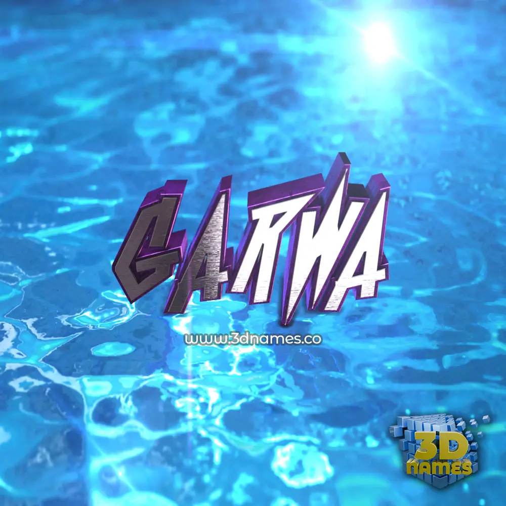 garwa in Water 2015 style - 3D name wallpaper