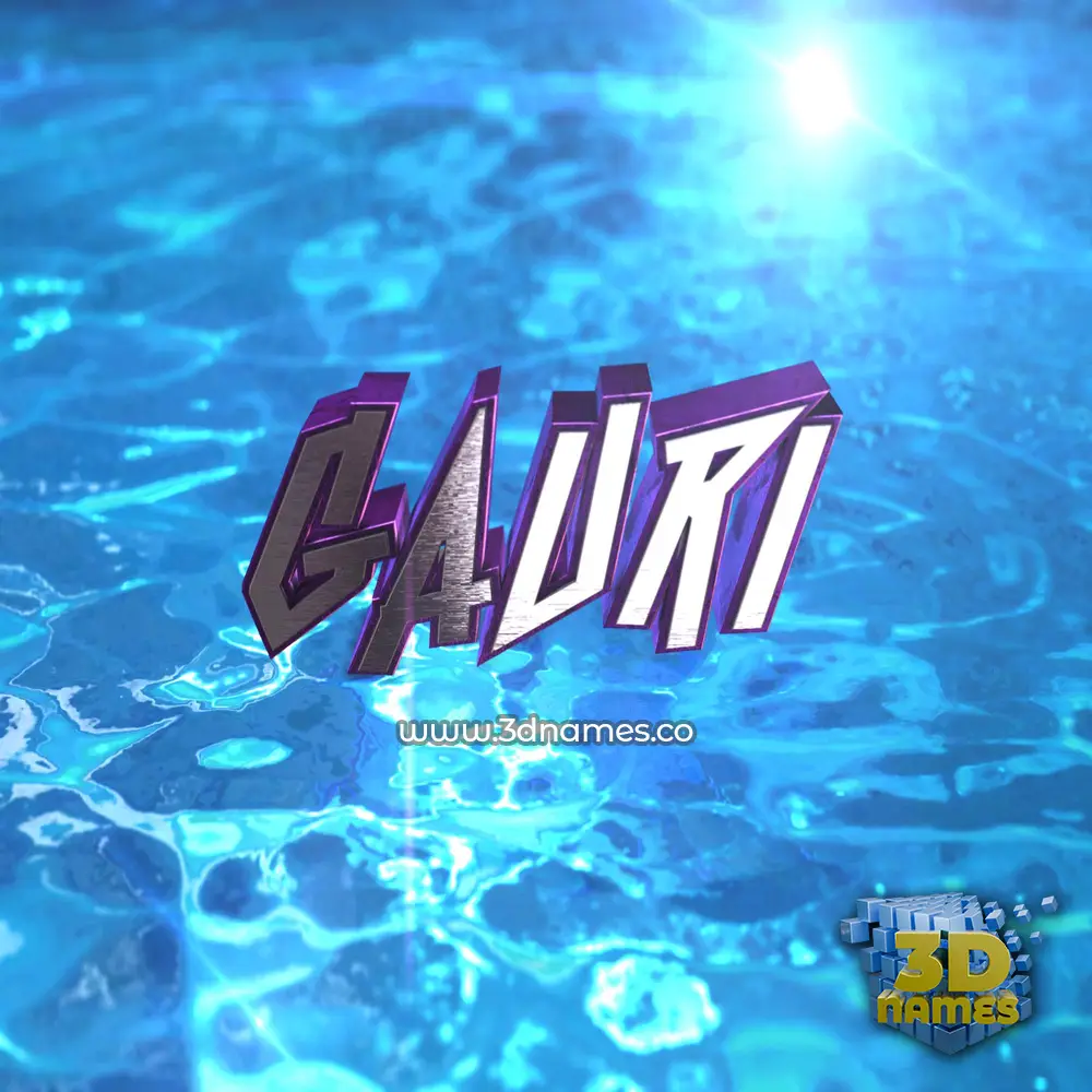 gauri in Water 2015 style - 3D name wallpaper