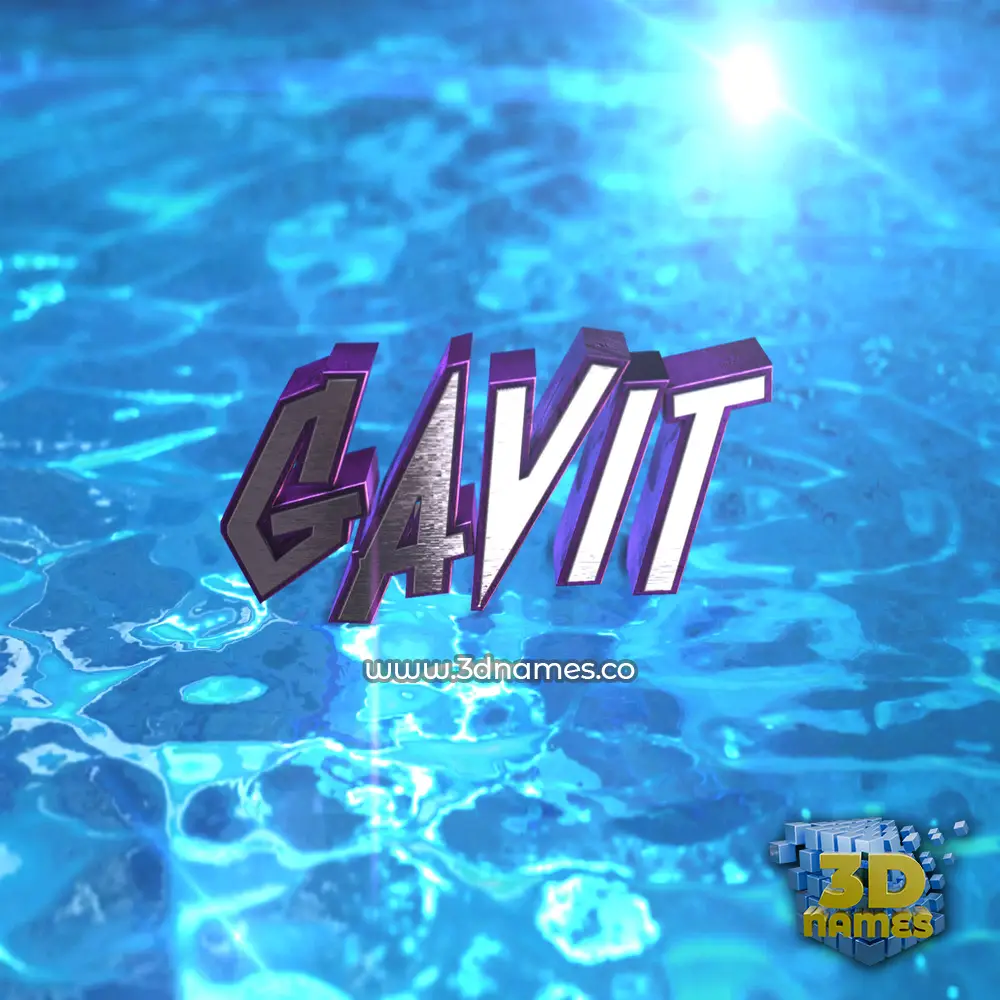 gavit in Water 2015 style - 3D name wallpaper