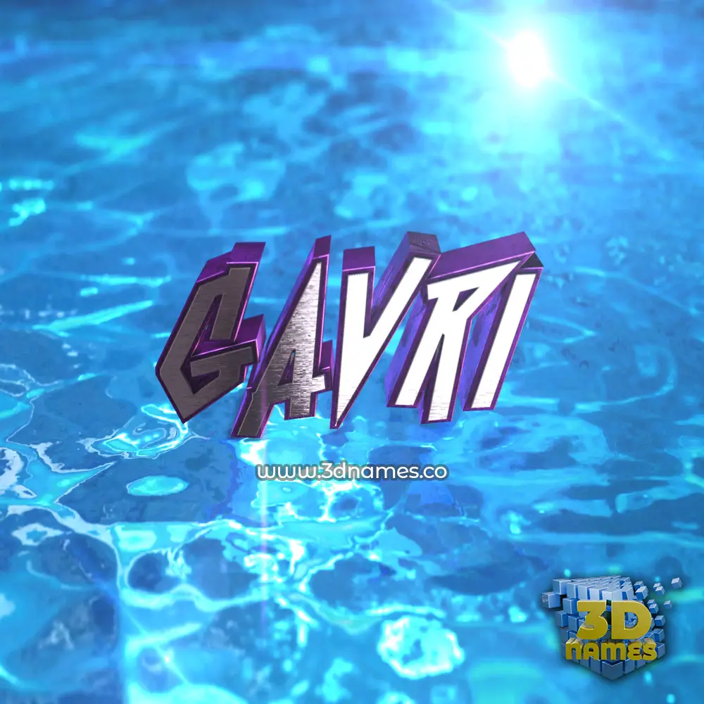 gavri in Water 2015 style - 3D name wallpaper