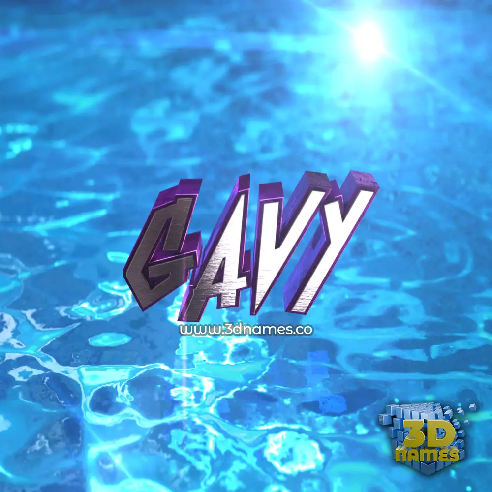 gavy in Water 2015 style - 3D name wallpaper