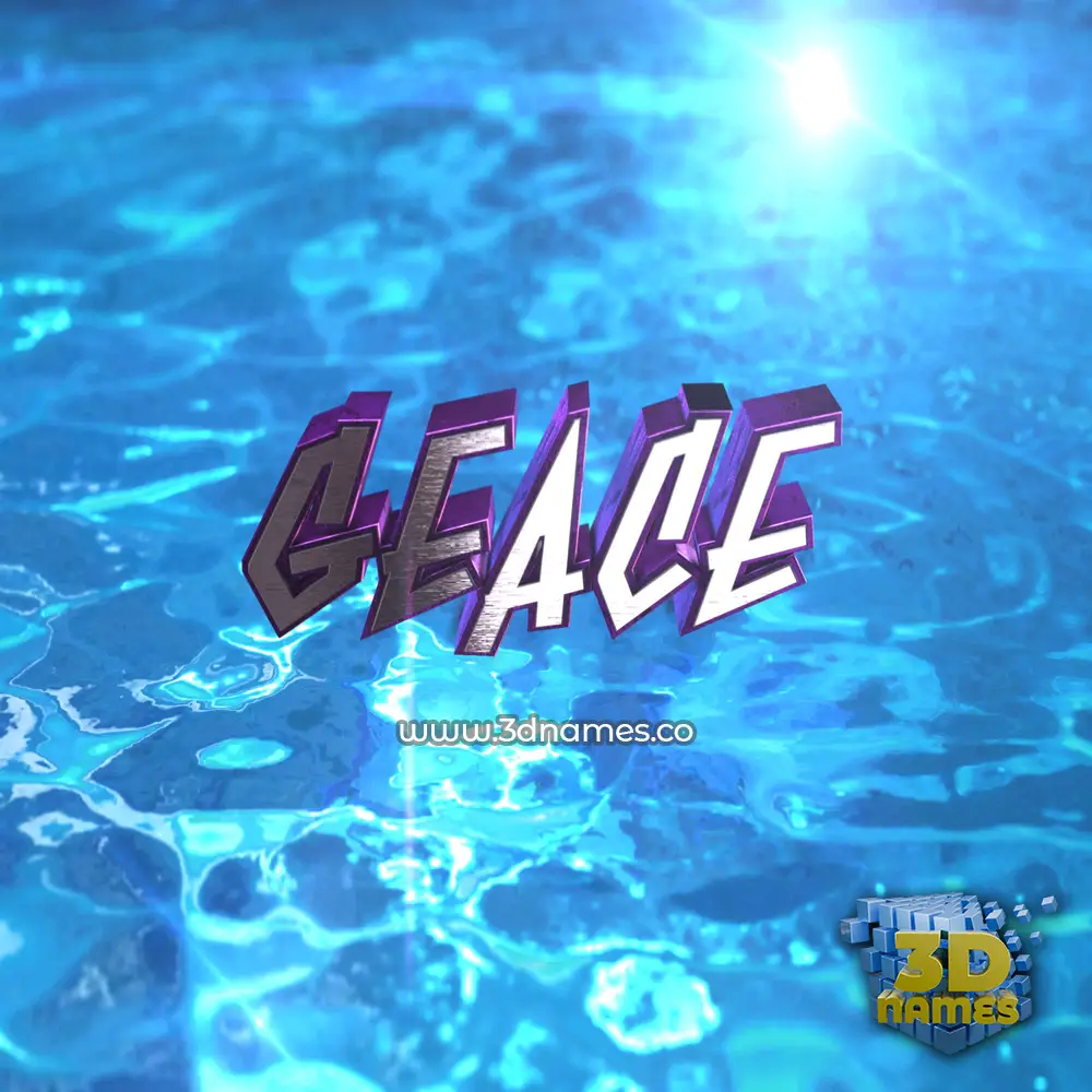 geace in Water 2015 style - 3D name wallpaper