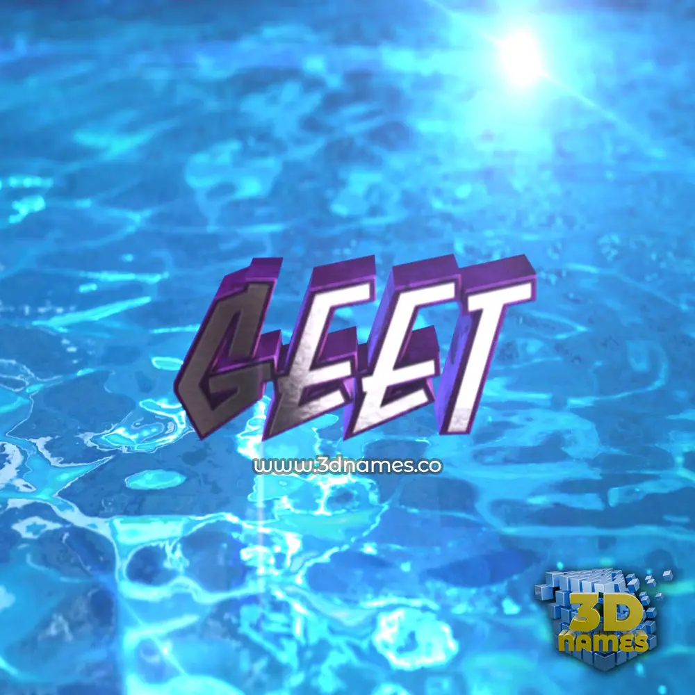 geet in Water 2015 style - 3D name wallpaper