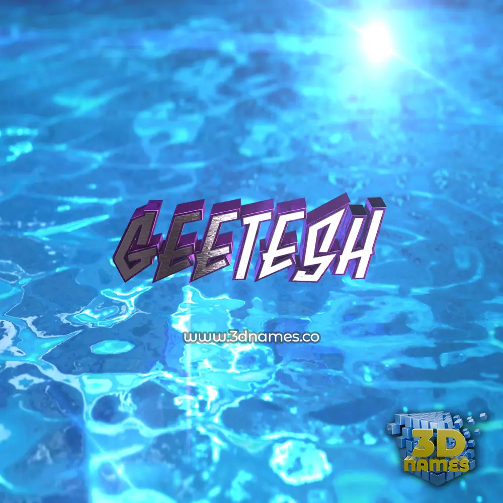 geetesh in Water 2015 style - 3D name wallpaper