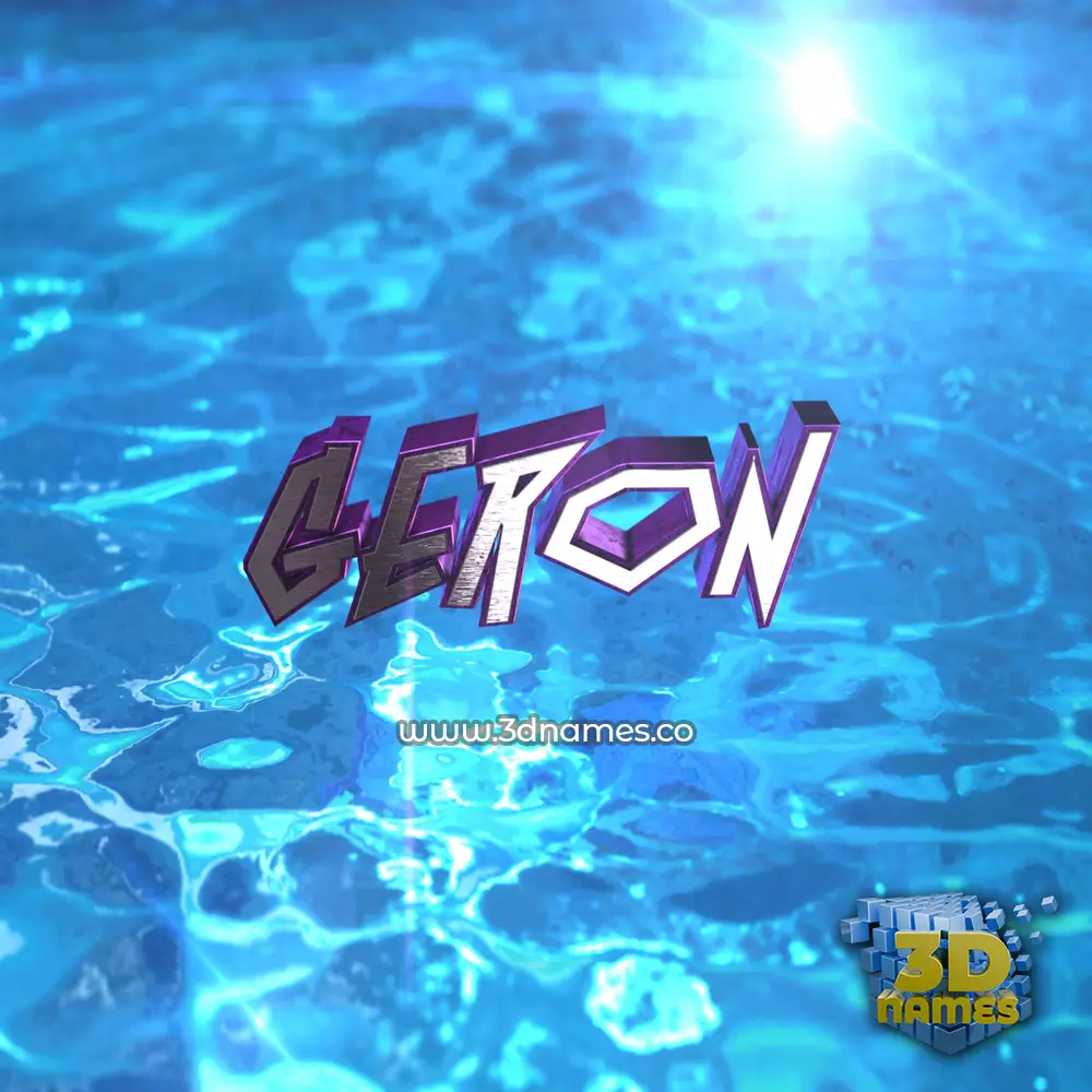 geron in Water 2015 style - 3D name wallpaper