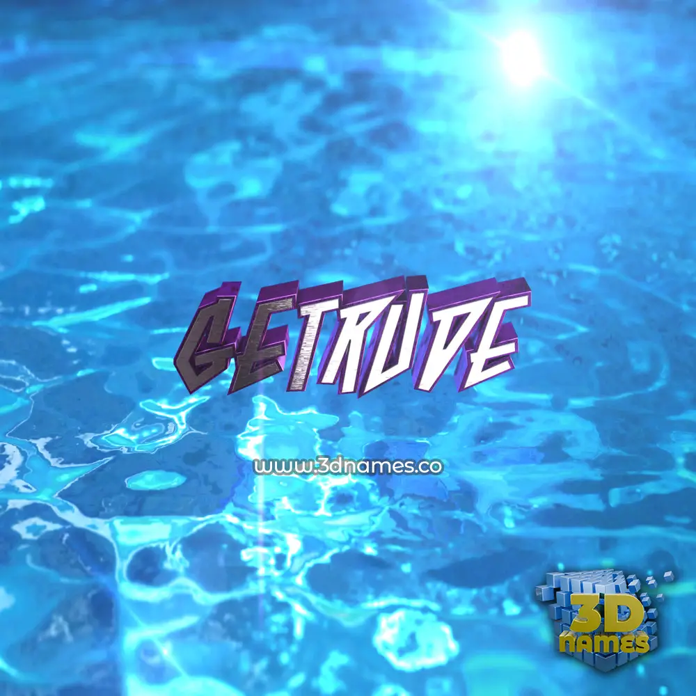 getrude in Water 2015 style - 3D name wallpaper