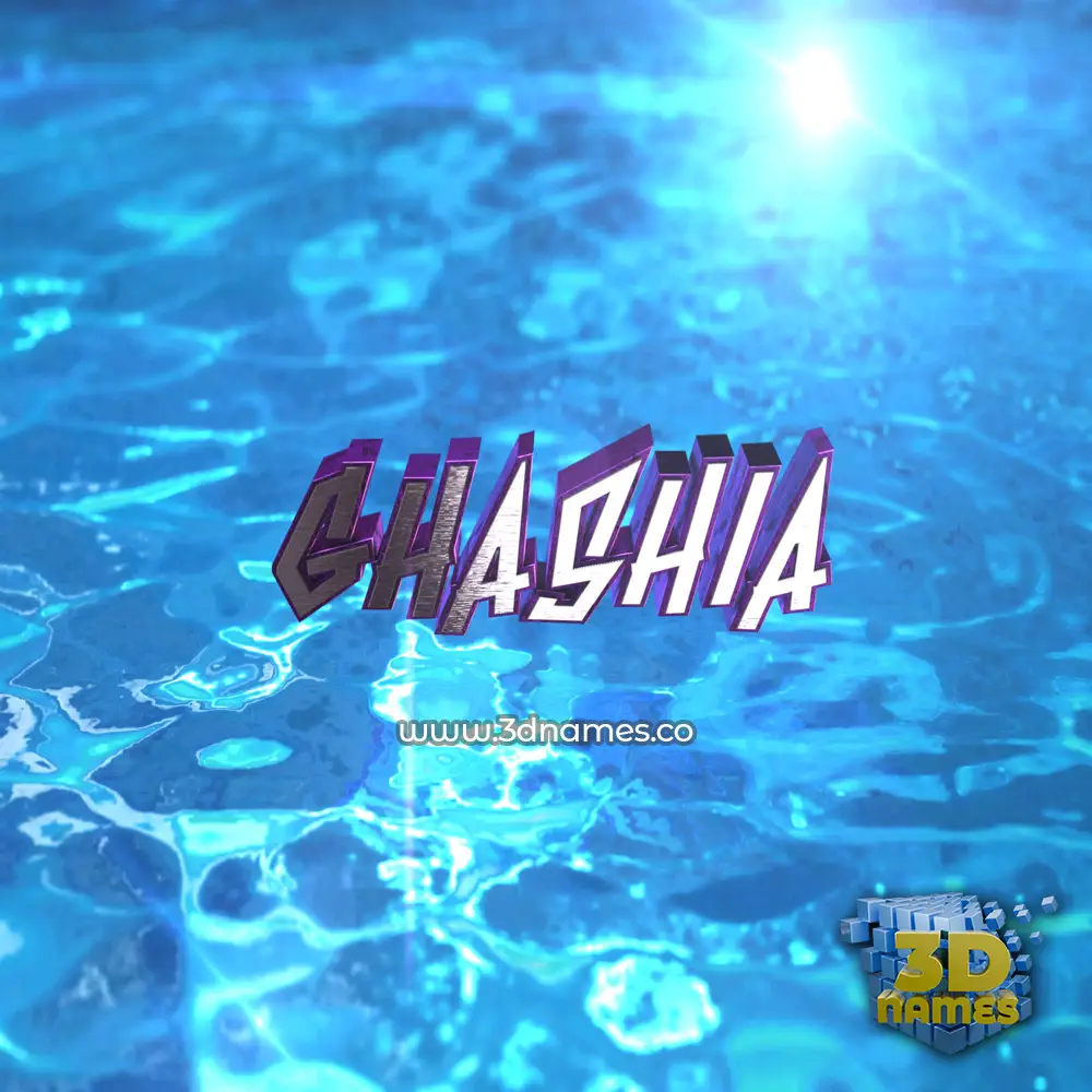 ghashia in Water 2015 style - 3D name wallpaper