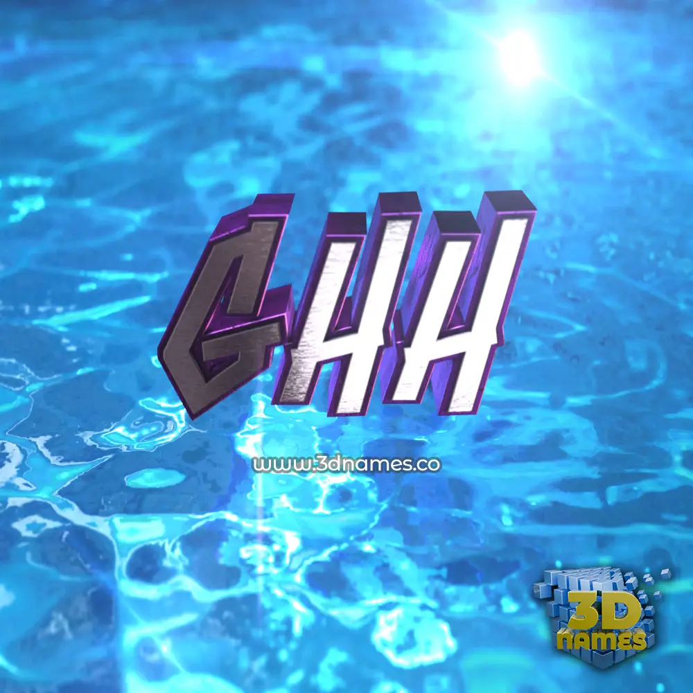 ghh in Water 2015 style - 3D name wallpaper