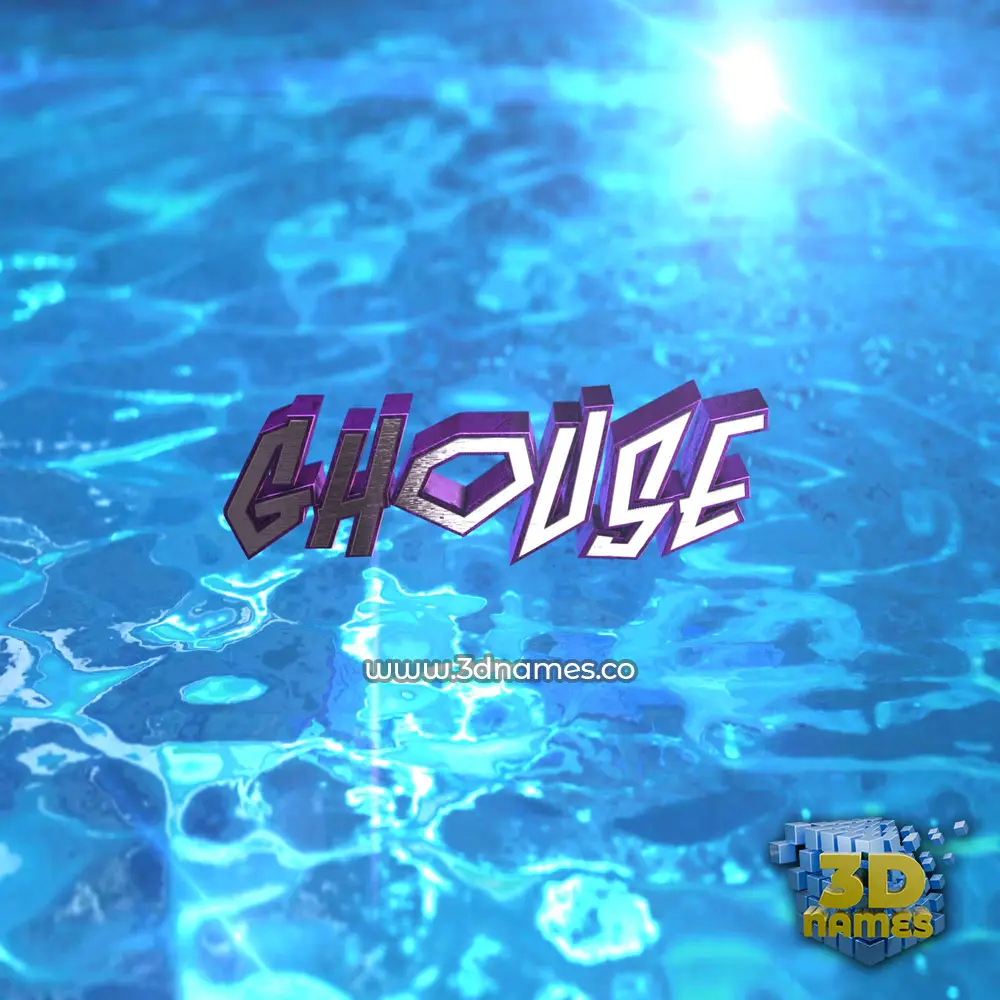 ghouse in Water 2015 style - 3D name wallpaper