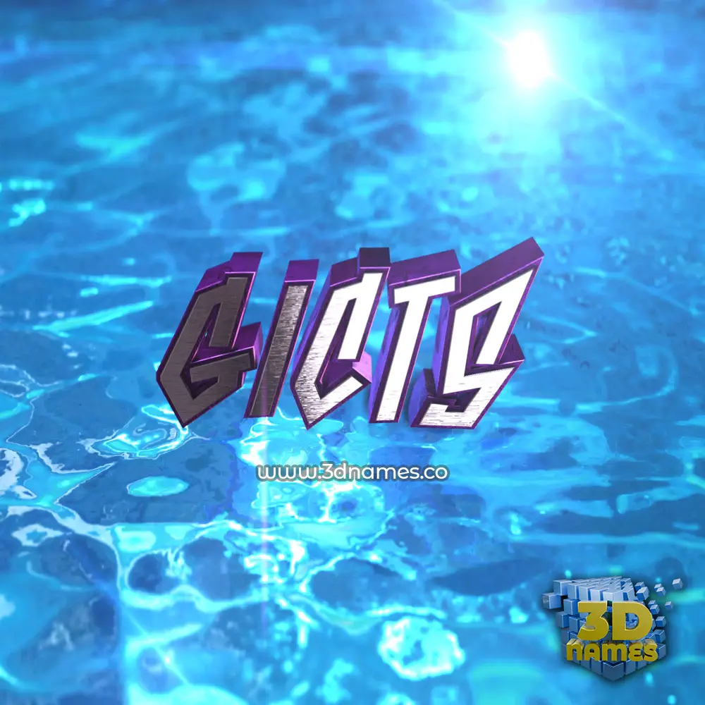 gicts in Water 2015 style - 3D name wallpaper