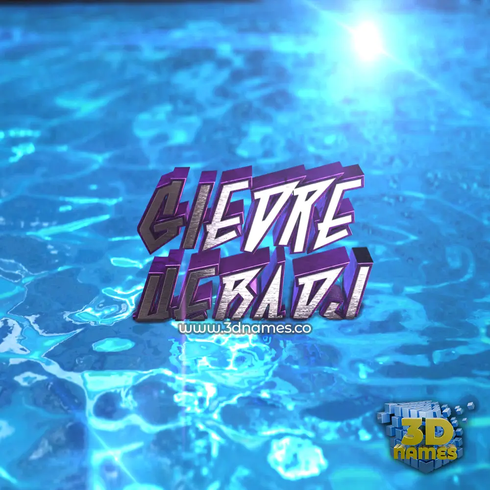 giedre hebadj in Water 2015 style - 3D name wallpaper