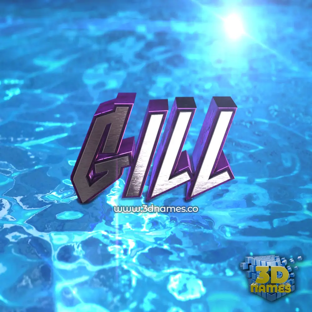 gill in Water 2015 style - 3D name wallpaper