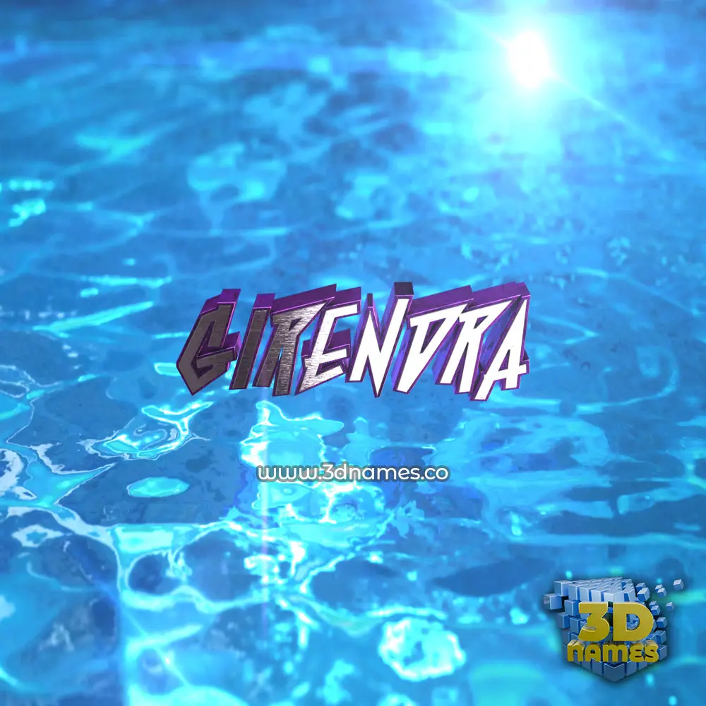girendra in Water 2015 style - 3D name wallpaper