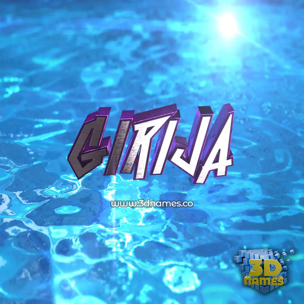 girija in Water 2015 style - 3D name wallpaper
