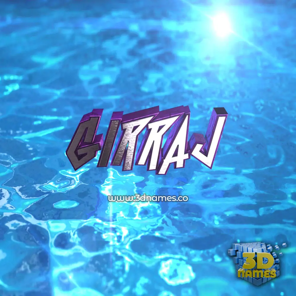 girraj in Water 2015 style - 3D name wallpaper