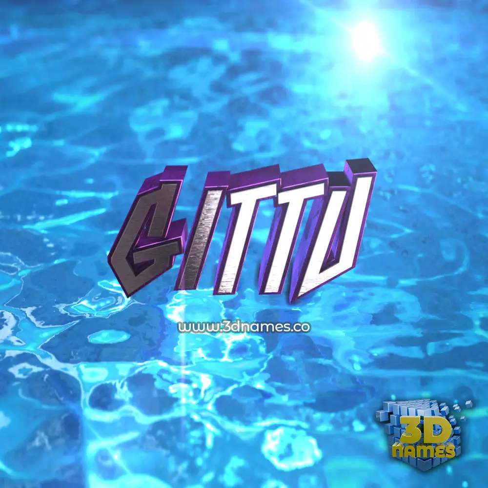 gittu in Water 2015 style - 3D name wallpaper