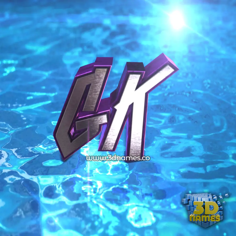 gk in Water 2015 style - 3D name wallpaper