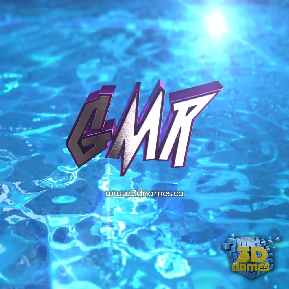 gmr in Water 2015 style - 3D name wallpaper