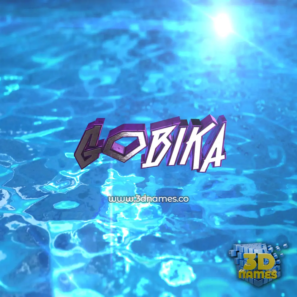 gobika in Water 2015 style - 3D name wallpaper